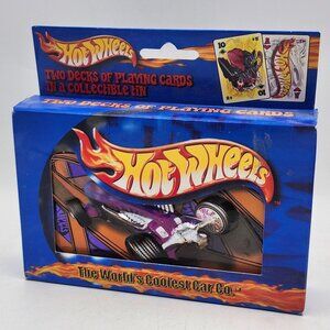 Hot Wheels Two Decks Bicycle Playing Cards Collectible Tin